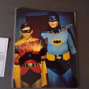 Batman and Robin Adam West and Burt Ward autograph